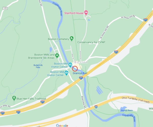 CVNP Pedestrian Bridge Map