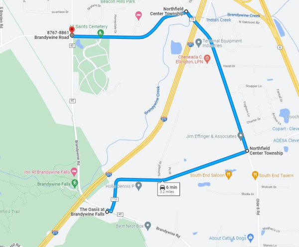 Brandywine Road Bridge Detour Route