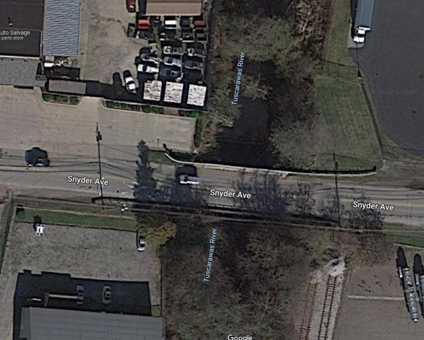 Image of Snyder Avenue Bridge Google Earth title=