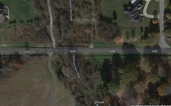 Image of Ira Road Bridge Google Earth title=