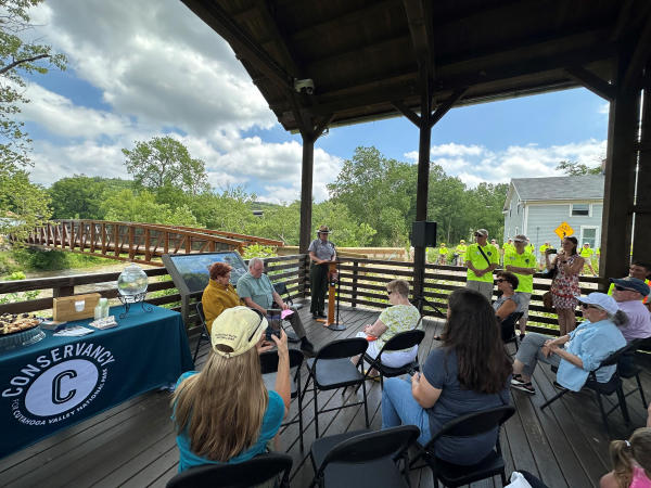 Image of CVNP Pedestrian Bridge Ribbon Cutting Ceremony 1 title=
