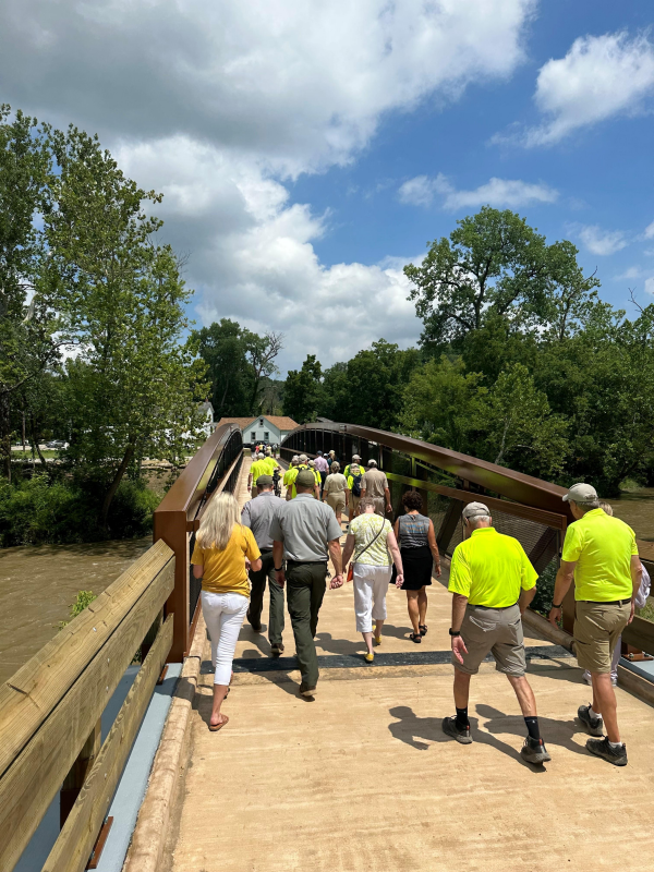 Image of CVNP Pedestrian Bridge Ribbon Cutting Ceremony 3 title=