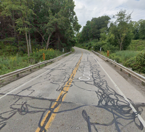 Image of Akron Peninsula Bridge Over Salt Run POV 02/22/2024