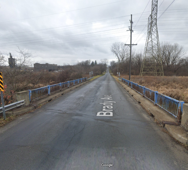 Image of Brady Ave Bridge Over Wolf Creek POV 02/22/2024