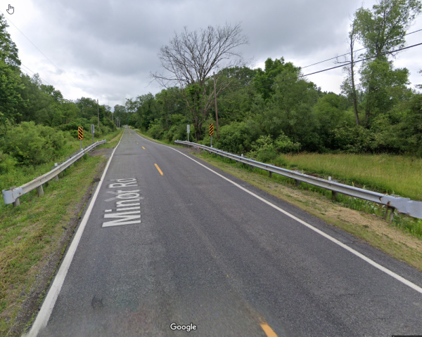 Image of Minor Rd over branch of Wolf Creek POV