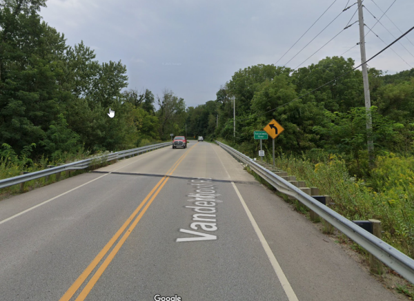 Image of Vanderhoof over Tuscarawas River POV