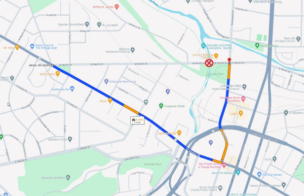 W North Street Detour