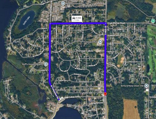 3 day Portage Lakes Dr daytime closure